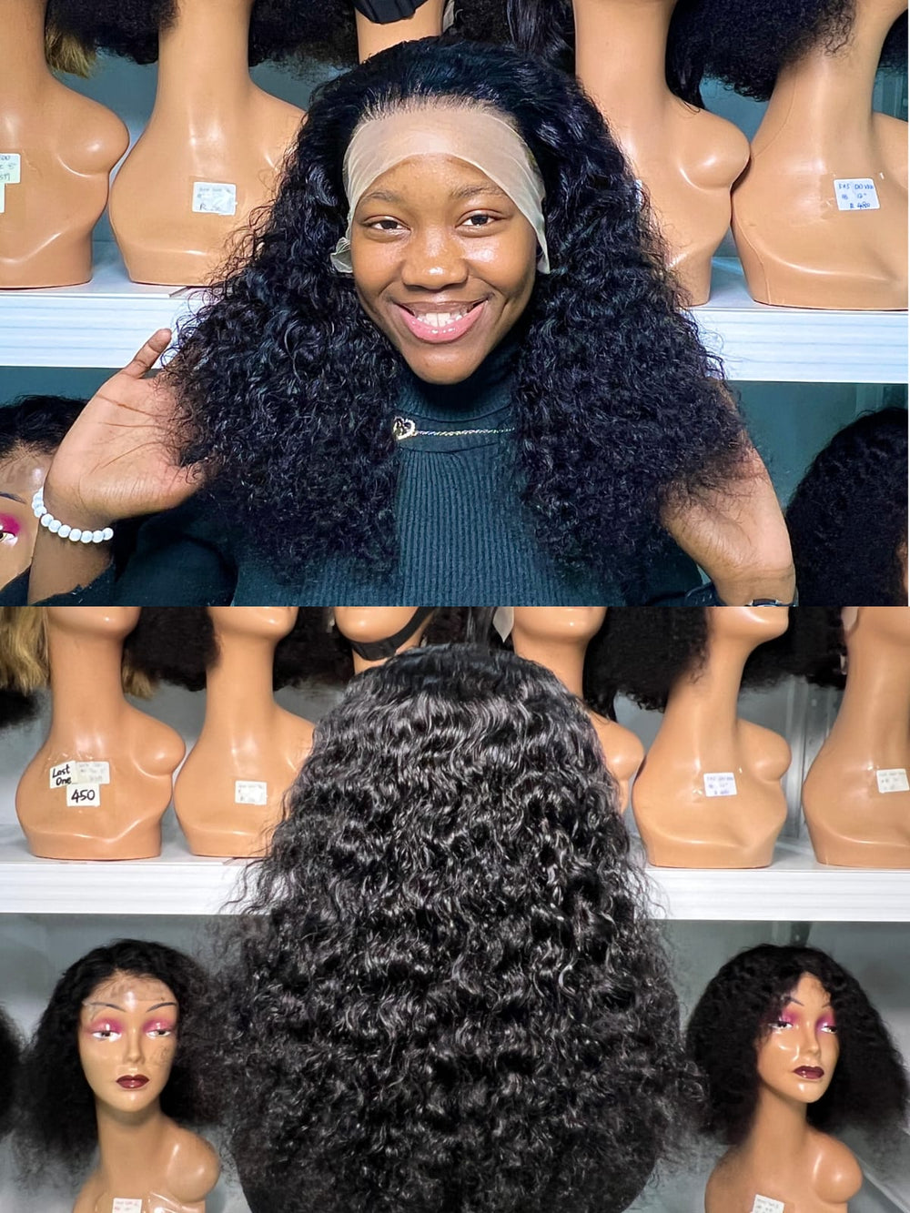Durban Ocean Hair 13x4 SDD Water Wave Lace Front Wig Black Color Bob