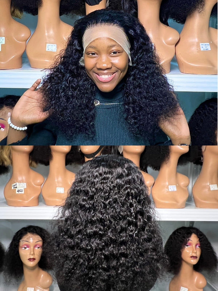Durban Ocean Hair 13x4 SDD Water Wave Lace Front Wig Black Color Bob