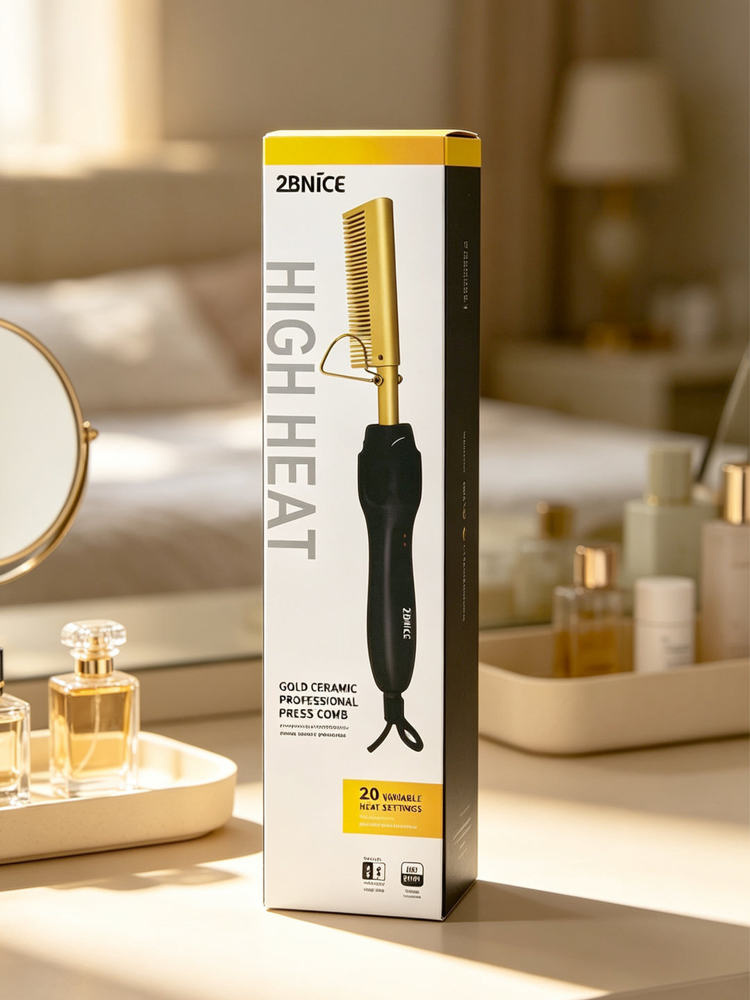 Ocean Hair Wide Plate Hair Straightener Flat Iron | Electric Hot Comb