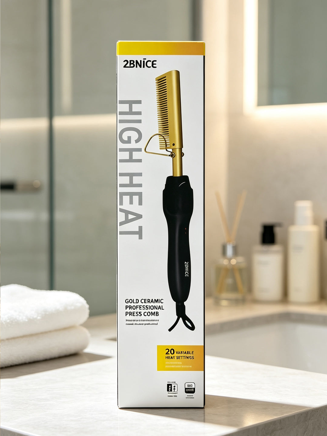Ocean Hair Wide Plate Hair Straightener Flat Iron | Electric Hot Comb
