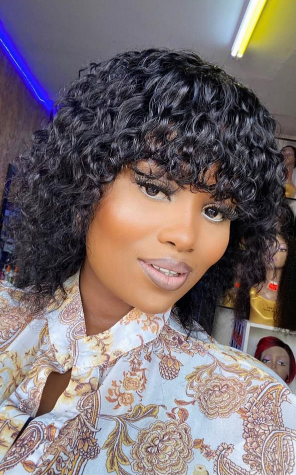 Fringe Bob Water Wave Wig 
