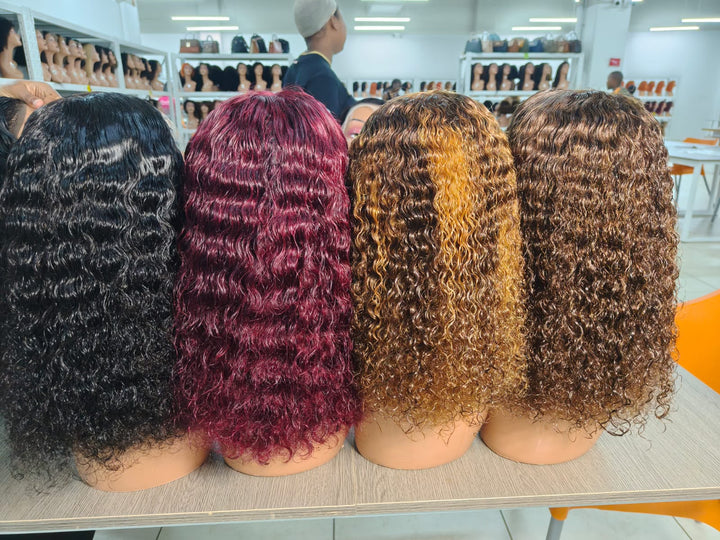 Ocean Hair Special Jerry Curl Lace Front Wig 13x4 Double Drawn 16 Inch