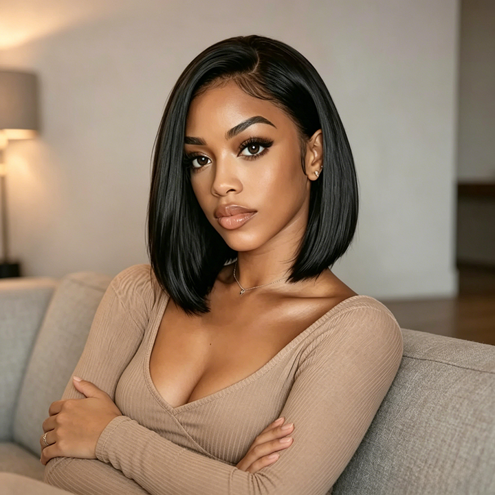 Ocean Hair 13x4 SDD Vietnamese Straight Lace Front Wig Black 10-22 Inch