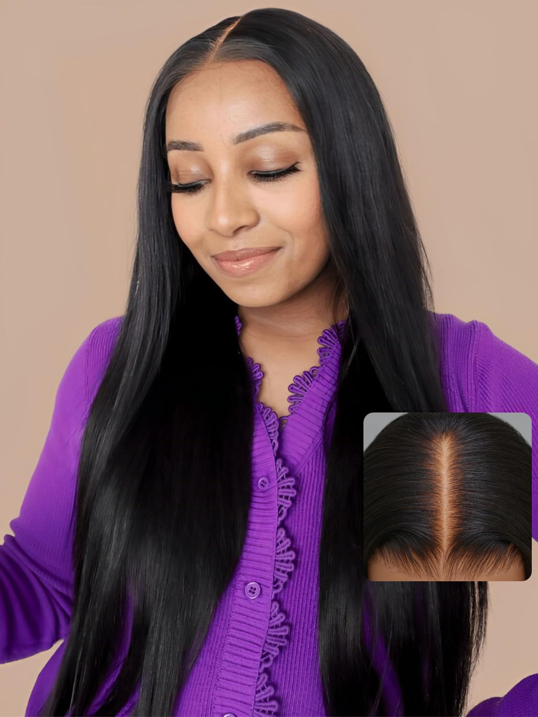 Ocean Hair 13x4 Straight Lace Front Wig Black Color Long Hair Wig 18-32 Inch