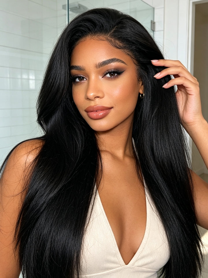 Ocean Hair Special 20 Inch Straight 13x4 Lace Front Wig Black Piano Color