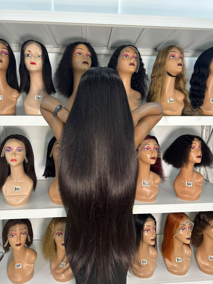 Ocean Hair Straight 13x4 Raw Virgin Hair Wig Black 40 Inch
