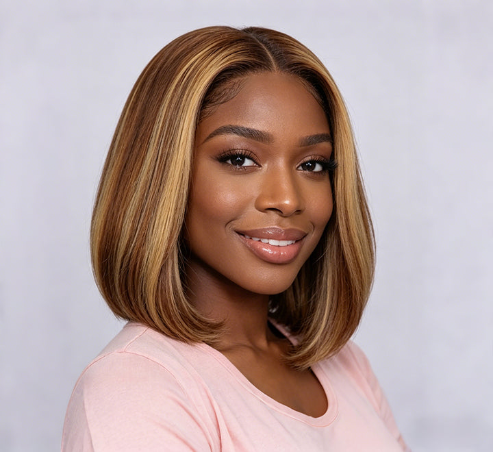 13x4 Bob Straight Double Drawn Lace Front Wig 