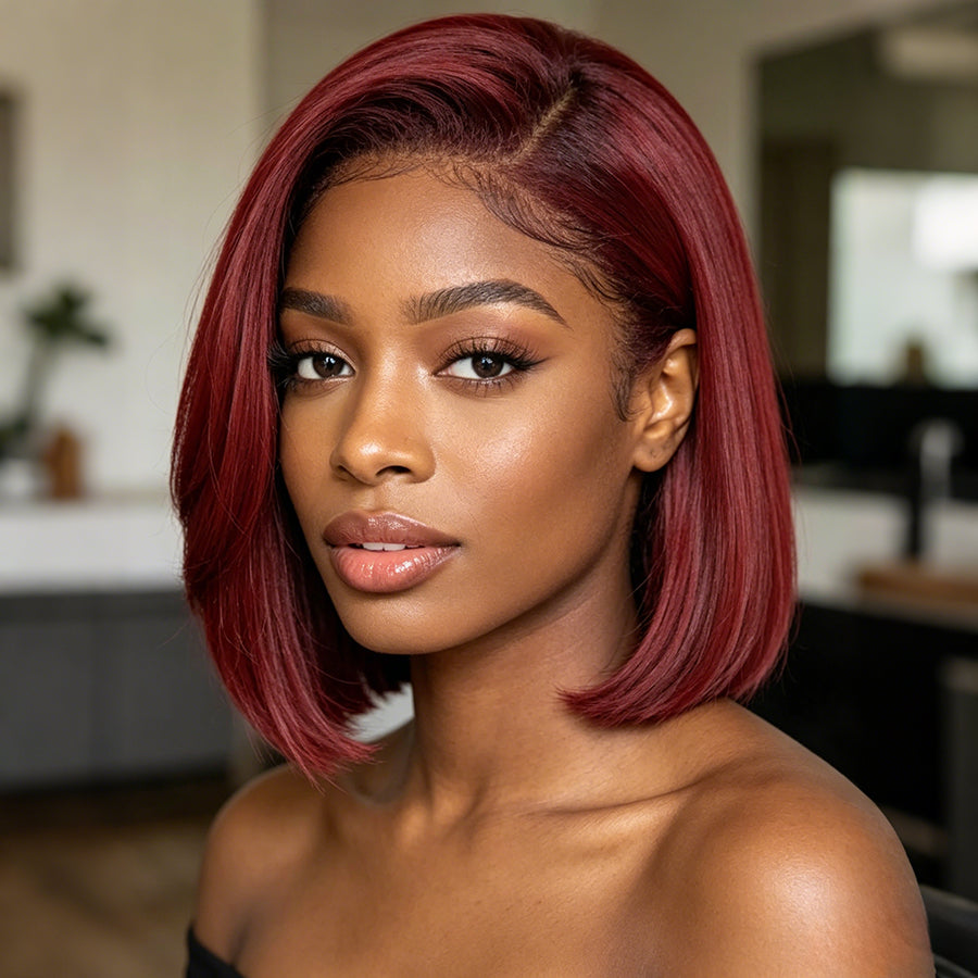 13x4 Bob Straight Double Drawn Lace Front Wig 