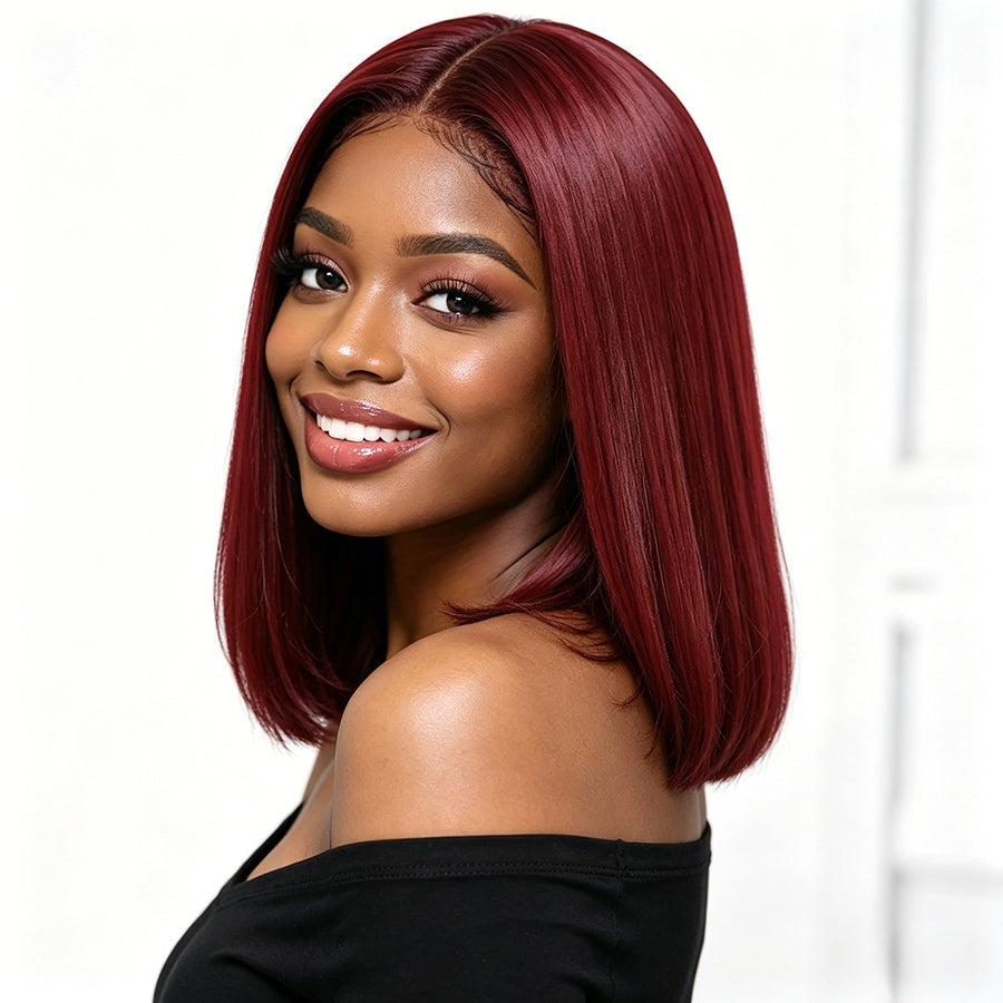 13x4 Bob Straight Double Drawn Lace Front Wig 