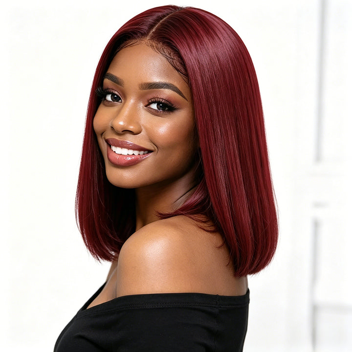13x4 Bob Straight Double Drawn Lace Front Wig 