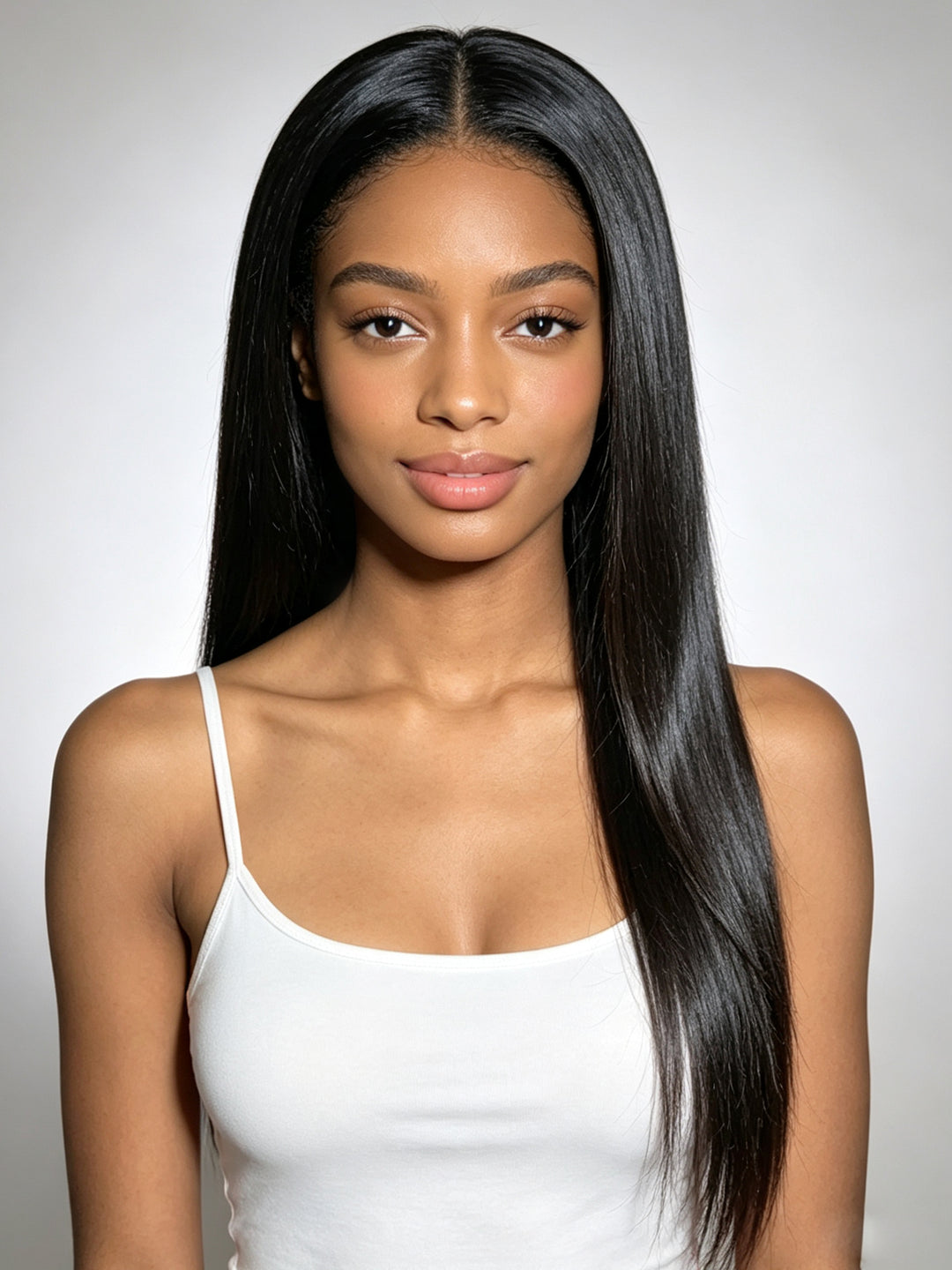 Ocean Hair Long Straight Lace Front Wig 13x4 Black 20-28 Inch
