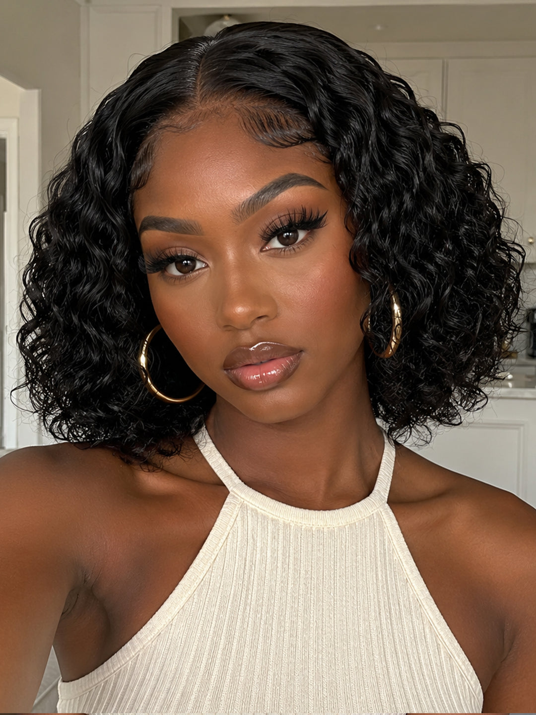 Ocean Hair T-Part Water Wave Wig #1B Natural Black Wear and Go