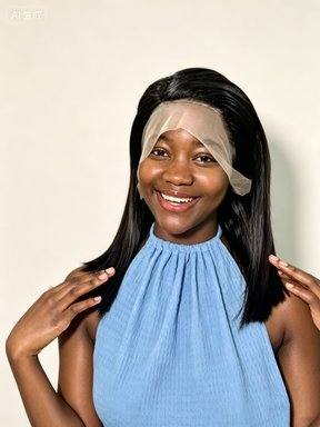 Ocean Hair Black Straight Bob 13x4 Lace Front Wig Double Drawn 10-14 Inch