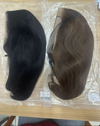 Ocean Hair Straight Lace Front Wig 13x4 Double Drawn Black Brown 12 Inch