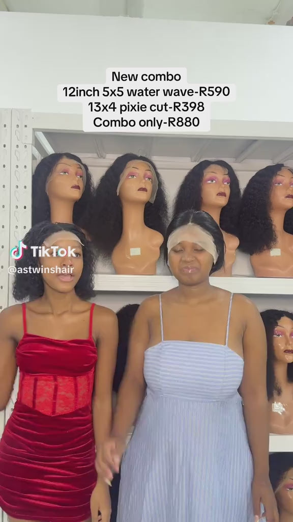 Ocean Hair Pixie Cut Lace Front Wig Black Brown Ginger Auburn Piano
