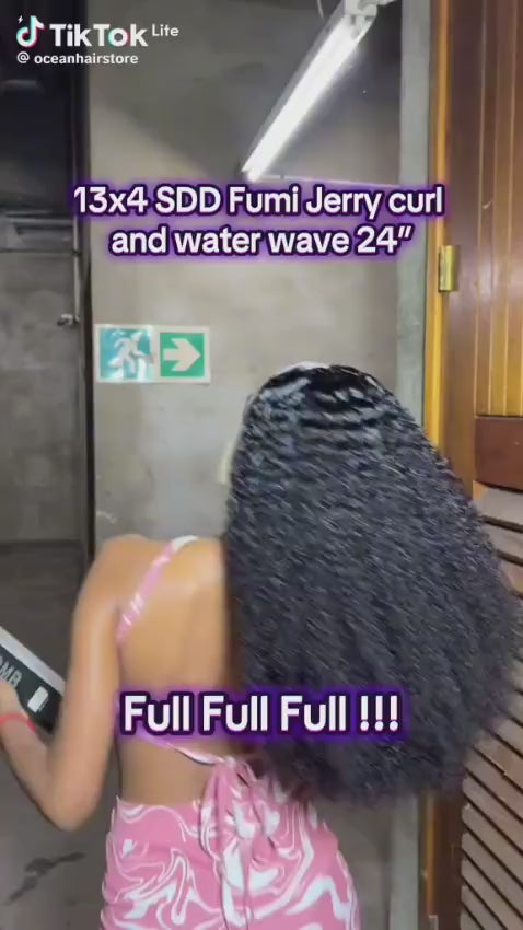 Ocean Hair Winter Trendy FUMI Water Wave Jerry Curl Wig 13x4 SDD 14 to 26 Inch