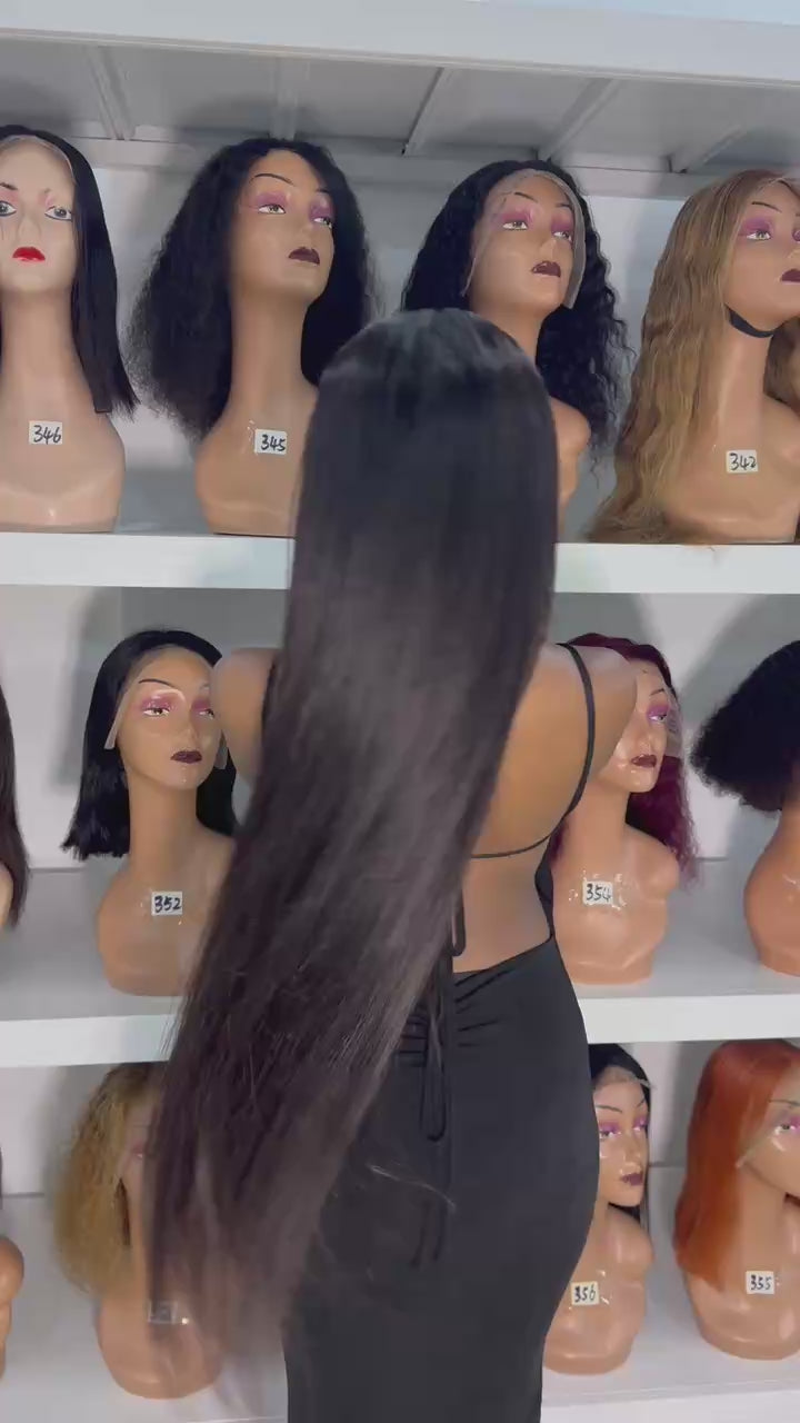 Ocean Hair Straight 13x4 Raw Virgin Hair Wig Black 40 Inch