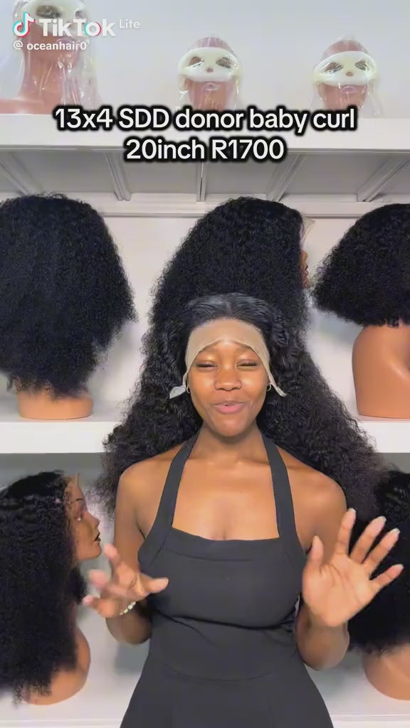 Ocean Hair Baby Curl Lace Front Wig 13x4 SDD 20 to 22 Inch